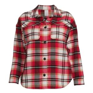 No Boundaries Red Plaid Jacket